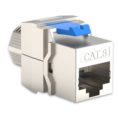 1x CAT8 Keystone Jack RJ45 Modul Buchse 2000 MHz 40Gbit geschirmt werkzeuglos