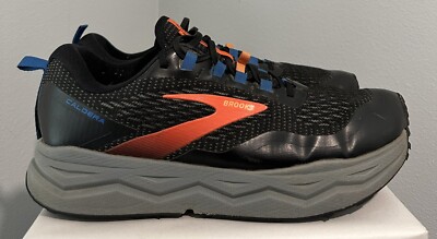 Brooks Caldera 5 1103541D041 Black Blue Orange Trail Running Shoes Men's Sz 13 D