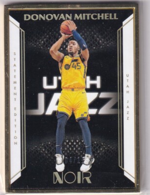 2019-20 Panini Noir NBA No. 204 Donovan Mitchell Gold Metal Frame 4/11