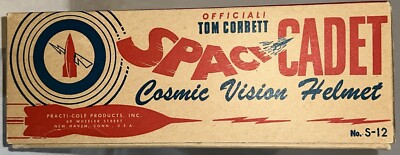 VTG 1950'S TOM CORBETT SPACE CADET COSMIC VISION HELMET TOY W OG