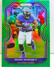 Mark Ingram II 2020 Green Prizm Football Refractor Card #39 Baltimore Ravens