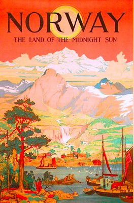 Norway Norwegian Scandinavia Vintage Travel Advertisement Art Poster Print 5