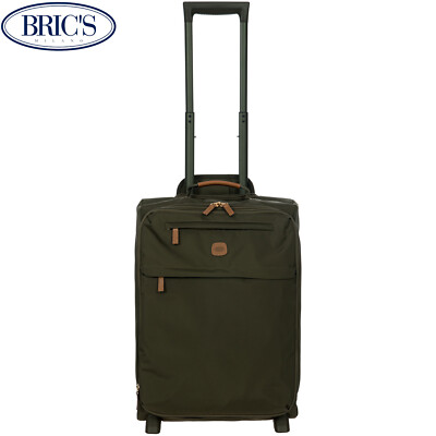 BRIC'S X-COLLECTION expandable olive nylon softside carry-on trunk S 21.6''