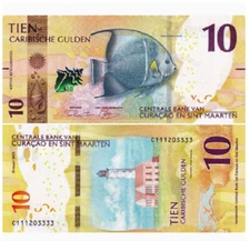 CURAÇAO & SINT MAARTEN 10 Caribische Gulden 2025 P W1 UNC New Banknote
