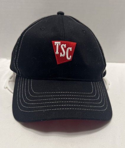 Tractor Supply Company Blk With Red TSC Logo Truckers MeshHat Stronger Together