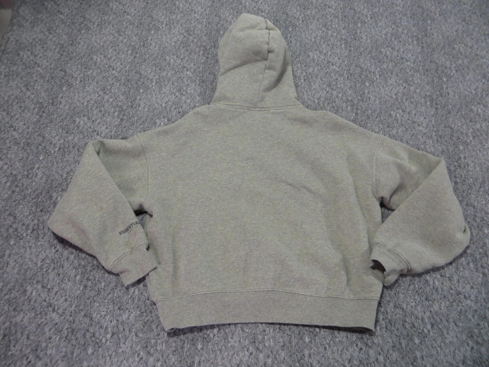 Felpa con cappuccio Essentials Fear Of God in pile per adolescenti extra large pull over grigia