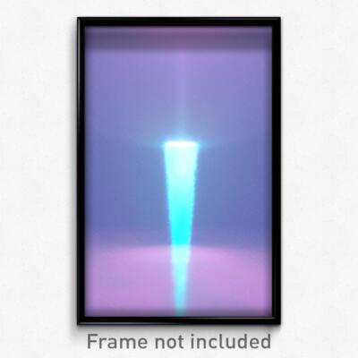 Pixel Art Poster - Light Blue Well (8 Bit Psychedelic Trippy Video Game Print)