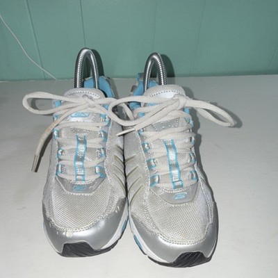 Reebok Silver Blue White Mesh Low Top Athletic Sneakers 1-153338