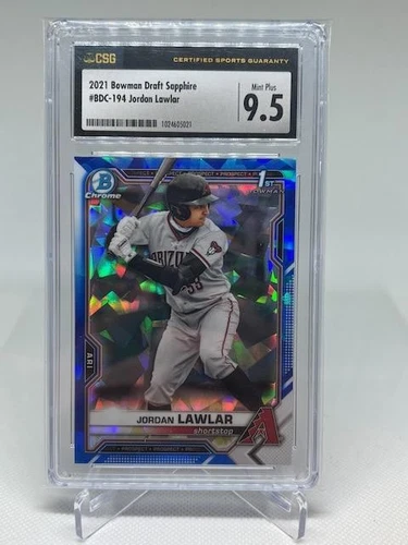 2021 Bowman Draft Sapphire #BDC-194 Jordan Lawlar CGC 9.5