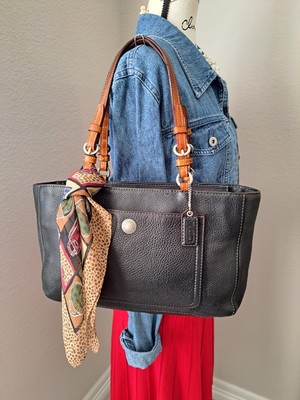 Coach Chelsea Black Pebbled Leather 8E97 Shoulder Bag