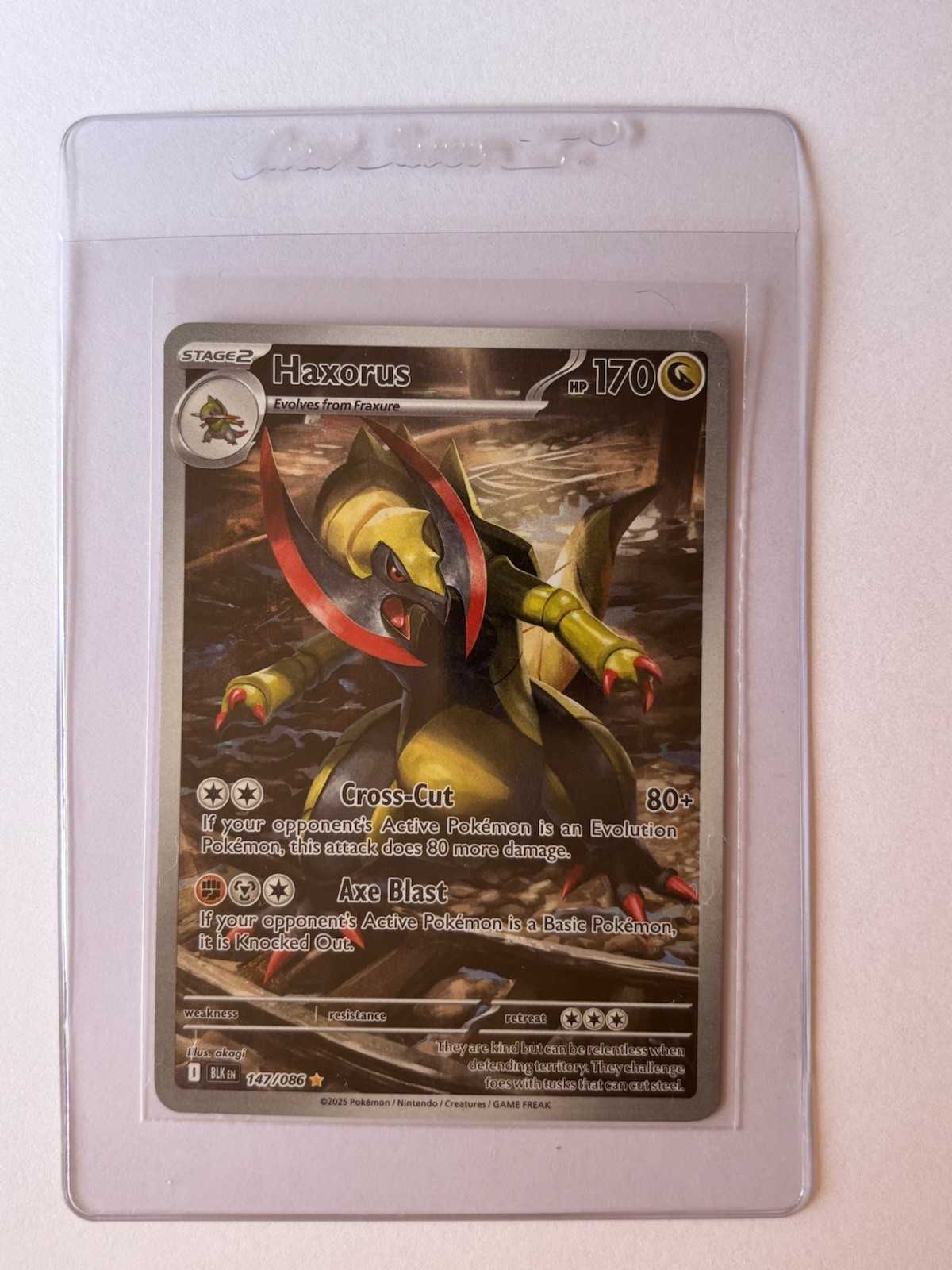Haxorus 147/086 Pokemon Card Black Bolt Full Art NM-M 