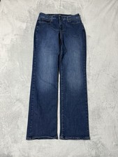 NYDJ Jeans Womens 6 Blue Marilyn Straight Medium Wash Stretch Denim 28x30.5