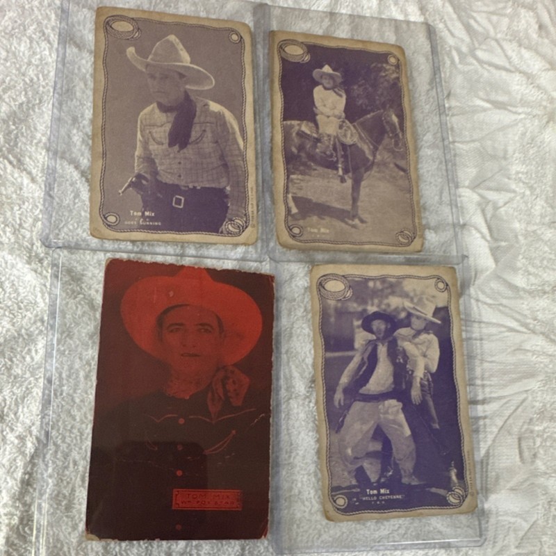 Tom Mix Vintage Movie Star Arcade Postcards Lot of 4 Original Collector Cards