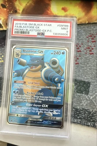 Blastoise GX SM189 Sm Holo PSA 9