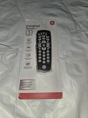 GE Programmable Universal Remote Control 3 Device Preprogrammed For Samsung TVs