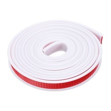 U-Shape Edge Banding, 9.8Ft x 15mm TPE Self-Adhesive Veneer Edge Trim White