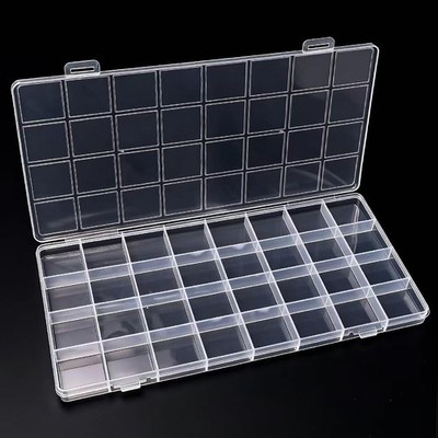 TrynJive 32 Grid Storage Box 1pack Clear