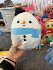 Squishmallows  Manny the Snowman Soft Squishy Plush Toy 8” Kellytoy Christmas