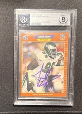 Jerome Brown signed autograph Philadelphia Eagles 1989 Pro Set card BAS BGS slab