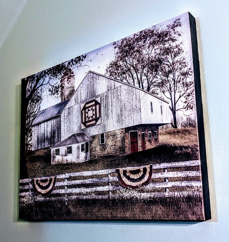 Billy Jacobs Canvas Print Picture AMERICAN STAR QUILT BARN 12" x 16" Farm - Picture 2 of 3