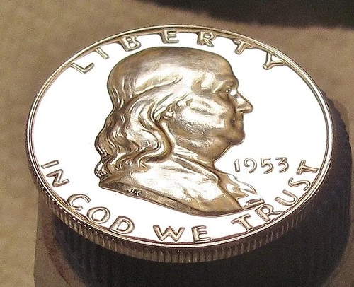 1953 Gem  Proof  Franklin  EYE CANDY " Blazing  Original  Luster "  #228 ~  4