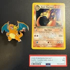 1 X POKEMON Dark Charizard 4/82 1st Edition Team Rocket Holo Rare SWIRL PSA 7