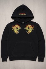 Black Star Wear Hoodie Youth Size 8 Embroidered Double Dragon Design Black. Used