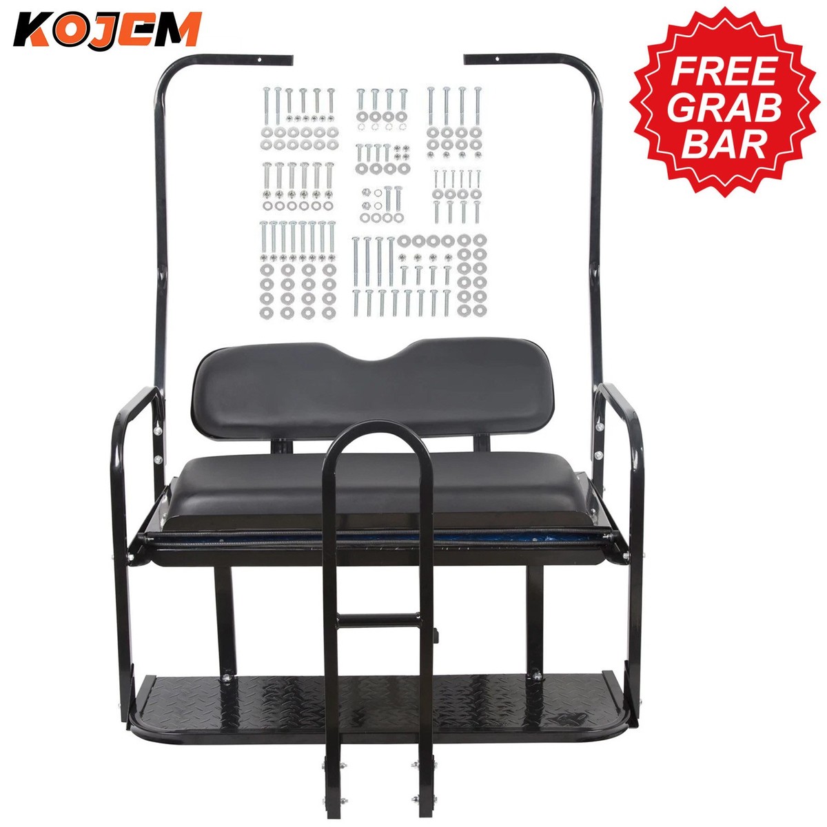 Rear Flip Seat Kit Grab Bar Roof Support For Club Car Golf Cart DS