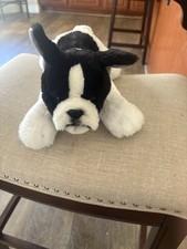 FAO Schwarz 12  French Bull Boston Terrier Dog Realistic Stuffed Animal Plush