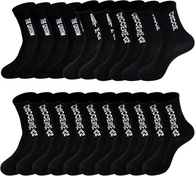 10 Pairs Groomsmen Wedding Socks Funny Proposal Gift Set Groom Bestman Father