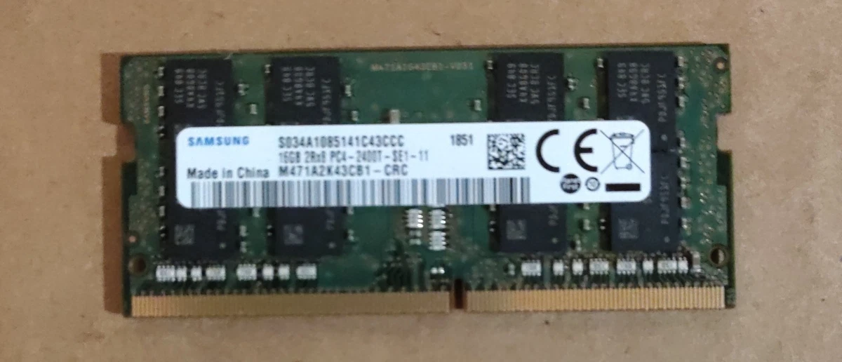 Samsung PC4-19200 (DDR4-2400) Bus Speed Computer RAM 16 GB Total