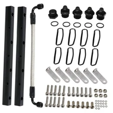  Billet Fuel Rail Kit Compatible With LS LS2 LS3 LS6 Stock Intake Manifold 