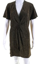 Show Me Your Mumu Womens Gold Get Twisted Mini Dress Size 2 13156489