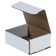 White Corrugated Cardboard Mailing Boxes, 5" X 4" X 2" Pack of 50 Crush-Proof