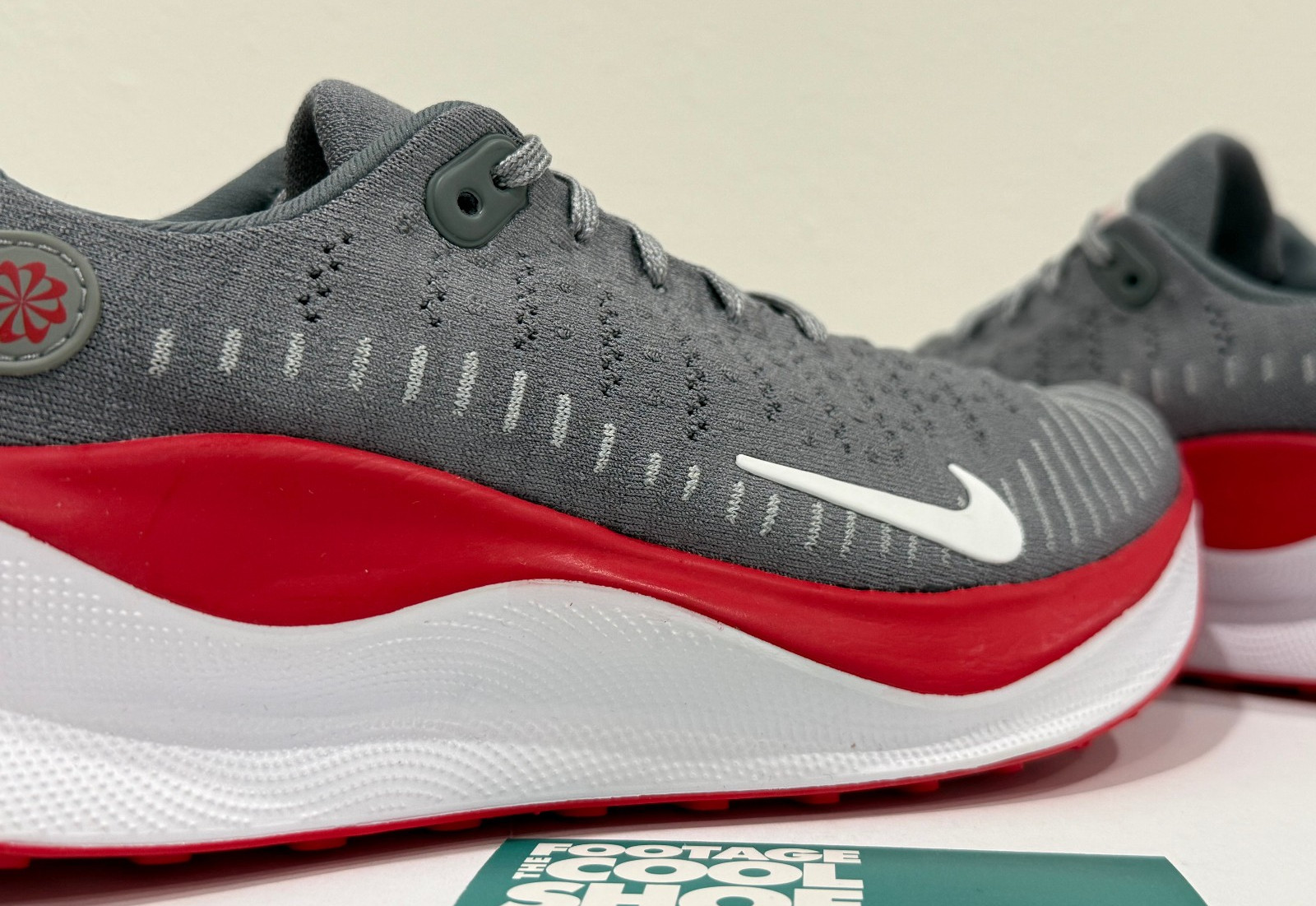 NIKE REACT X INFINITY RUN 4 TB COOL GREY WHITE UNIVERSITY RED FJ1222-019 9.5 8 image 3