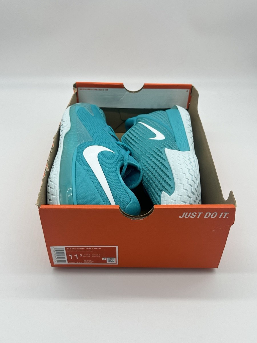 Nike Zoom Vapor Cage 4 Rafa Men's Size 11.5 Cactus Blue Tennis