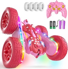 Remote Control Car, Pink RC Cars for Girls, Rechargeable RC Truck 360 Rotating
