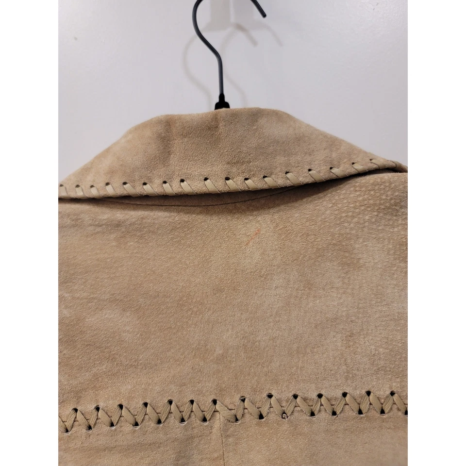 Bagatelle Vintage Leather Jacket with Stitching Detail - Image 3 of 4