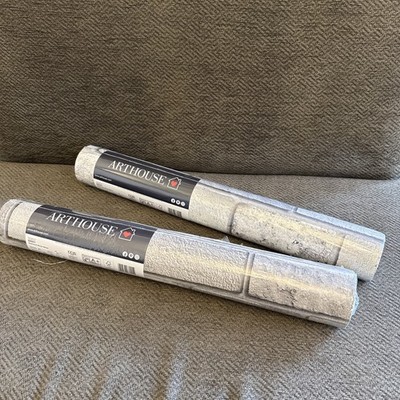 2x Rollen Tapete Arthouse Diamant Ziegelmauer Glitzer Vinyl Effekt Strukturiert Neu