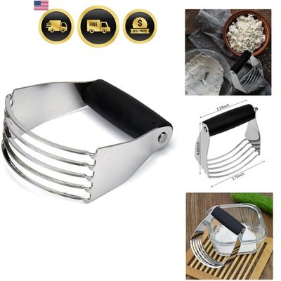 Dough Blender Pastry Cutter Chef Tool Stainless Steel Black Kitchen Gadget