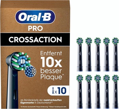 Oral-B CrossAction Aufsteckbürsten   10, 20 Stück, schwarz, original, neu