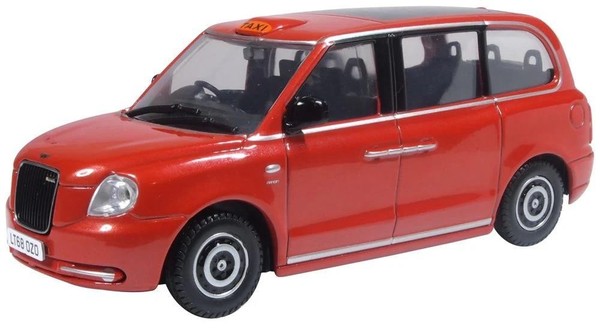 Levc Taxi Tupelo Red 1:43 MaßStab Oxford Diecast Metall Modell 43TX5002-image
