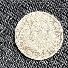 1965 British Caribbean Territories 10 Cents Coin Queen Elizabeth II