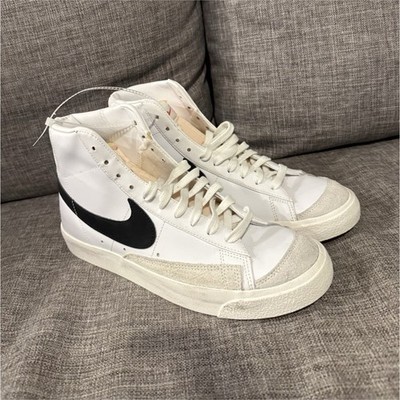 Nike Blazer '77 Vintage Mid Top Sneakers White/Black Leather CZ1055-100