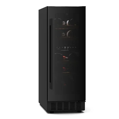 KLARSTEIN Velaire Frigorífico Vino Bajo Armasa Protección UV Doble Zona 17 Botellas LED Silencioso 52 L