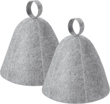 2 Pack Sauna Hat, Wool Felt Sauna Cap Russian Banya Cap Unisex Sauna Hat for Ste
