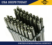 32PCS 6  Extra Long Security Bit Set Torx Hex Pozi Tamper Proof Driver Bits