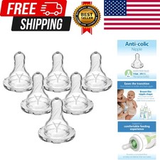 Dr. Brown  s Natural Flow Y-Cut Narrow Baby Bottle Silicone Nipple Ideal for T...