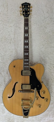 Washburn J7VNK J-7 Natural Hollowbody Jazz Guitar Bigsby w/ Hardshell Case