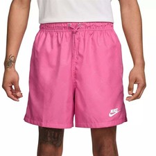 Nike Sportswear Shorts Mens XL Pink NEW FN3307-684 Logo Print Woven Drawstring